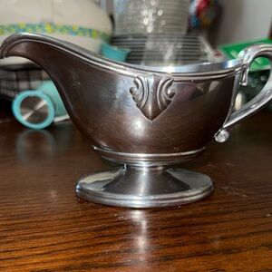 Vintage antique  Lenox Silver Gravy Boat